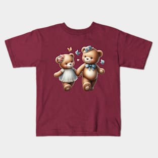 Teddy Bear  Cute Couple Kids T-Shirt